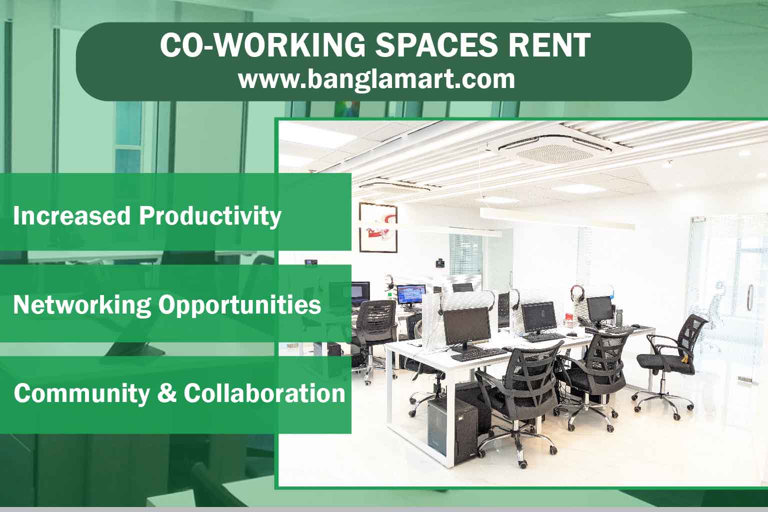 Co-working space rent
